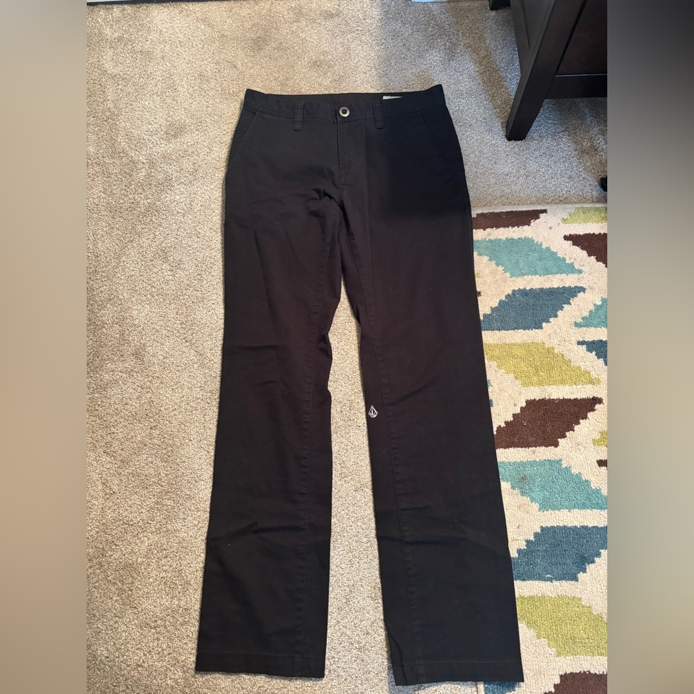 Volcom Men’s Black Straight Leg Chinos